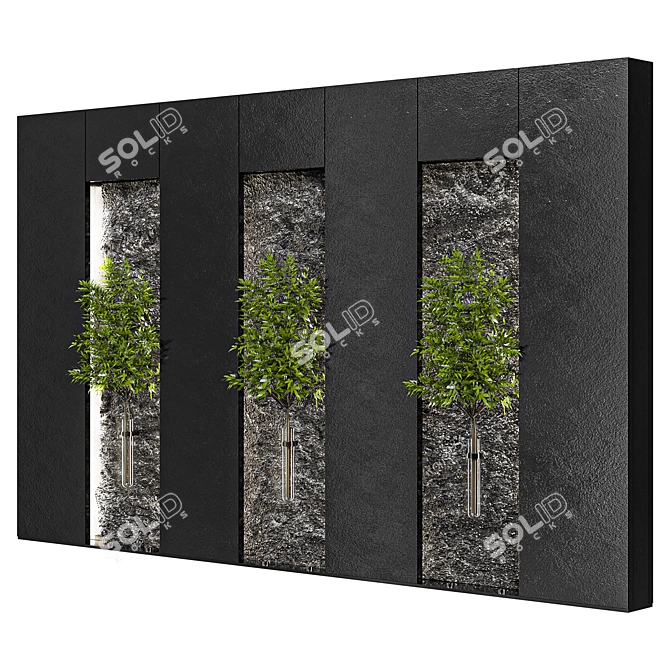 Elegant Foliage Decor Accent 3D model image 4