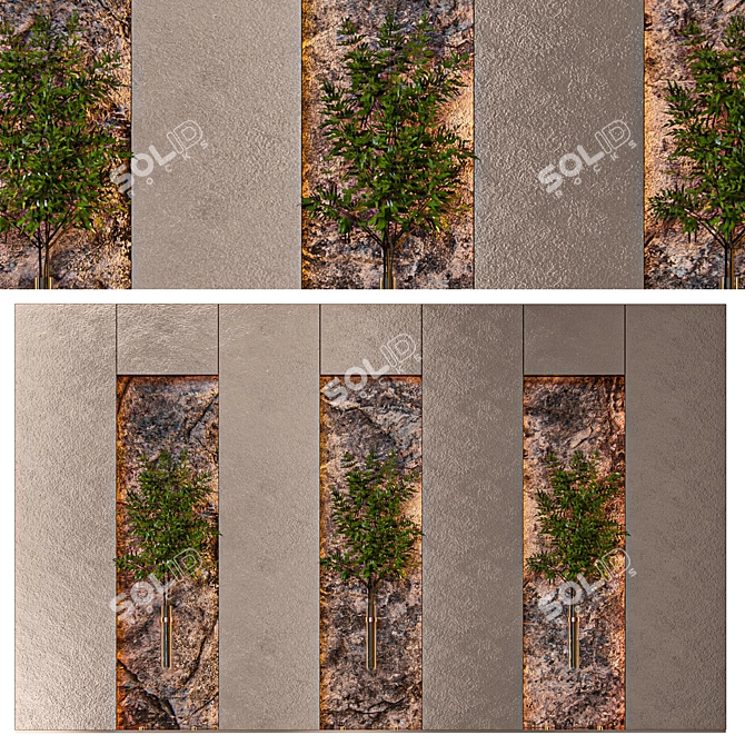 Elegant Foliage Decor Accent 3D model image 6