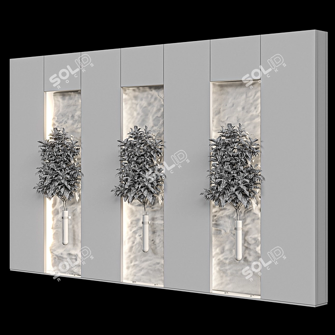 Elegant Foliage Decor Accent 3D model image 7