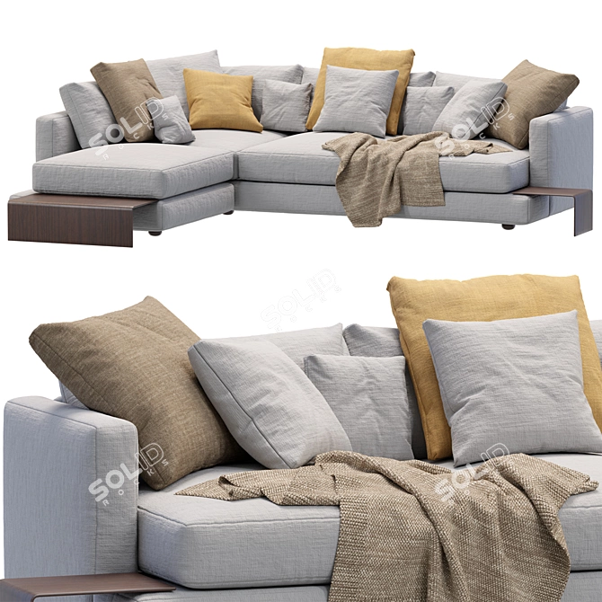 Sleek Flexform Long Island Sofa 3D model image 3