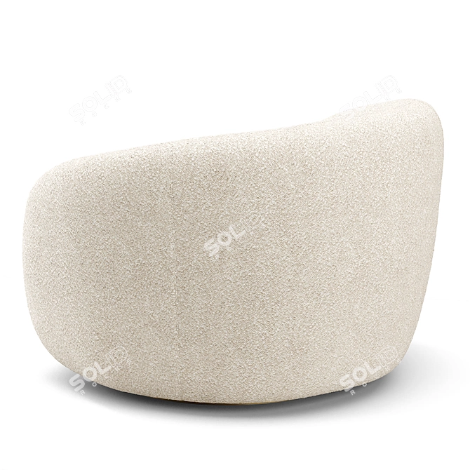 EICHHOLTZ BRICE Swivel Armchair | Cream Boucle 3D model image 5