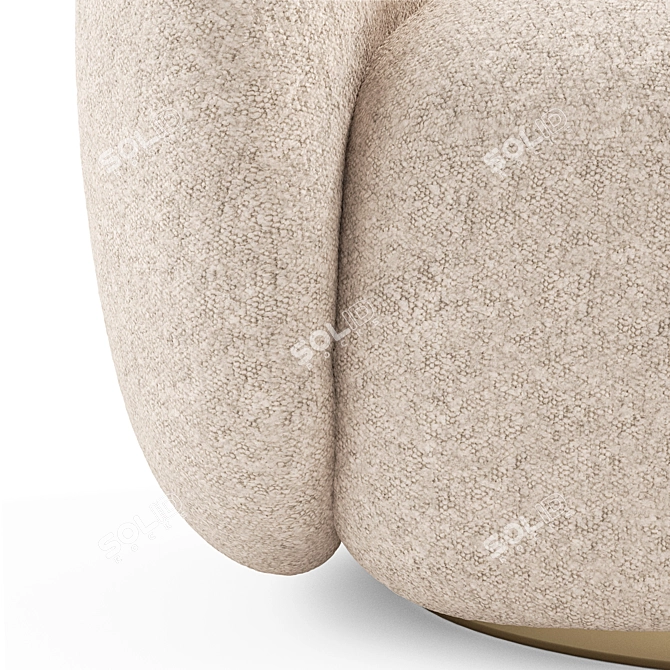 EICHHOLTZ BRICE Swivel Armchair | Cream Boucle 3D model image 12