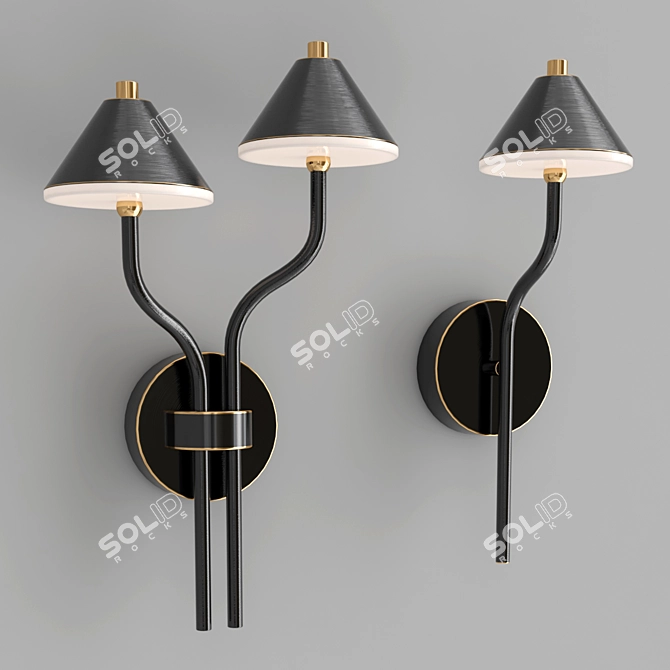 Modern Brass Genre Table Lamp 3D model image 2