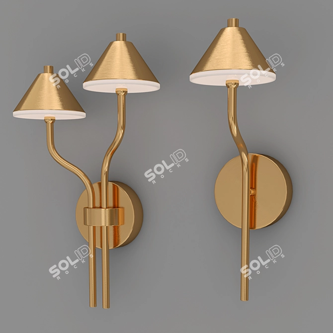 Modern Brass Genre Table Lamp 3D model image 3