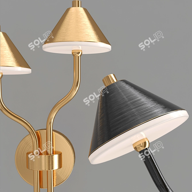 Modern Brass Genre Table Lamp 3D model image 4