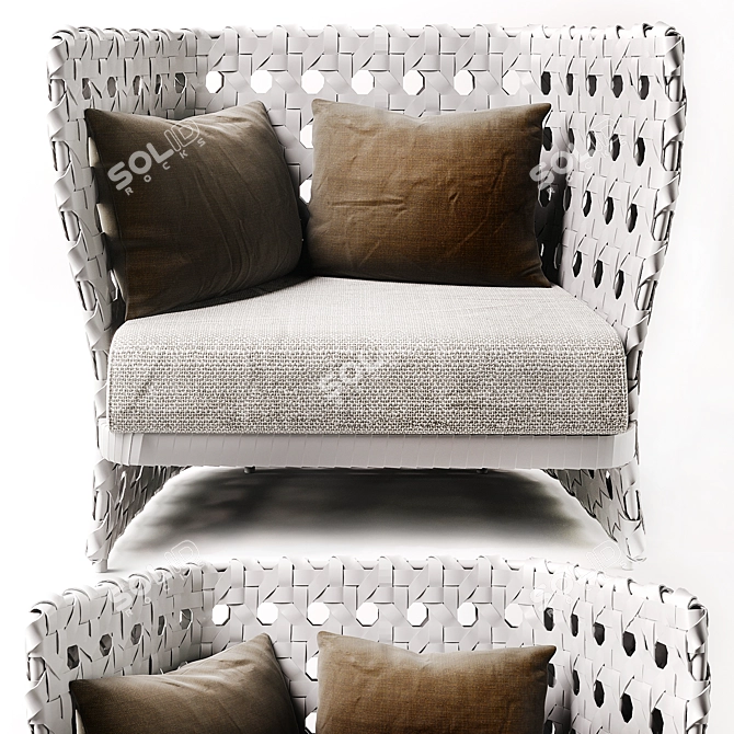 Canasta Garden Armchairs - B&B Italia Outdoor 3D model image 3