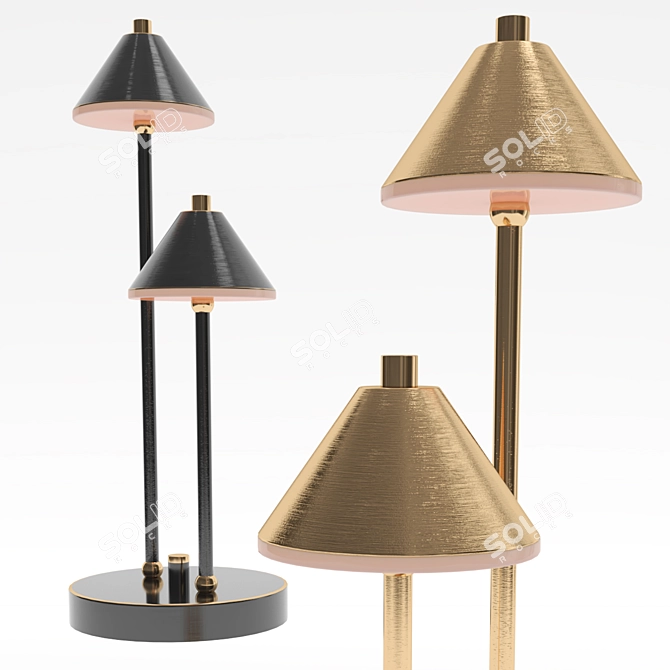 Elegant Genre Tab Lamp 3D model image 1