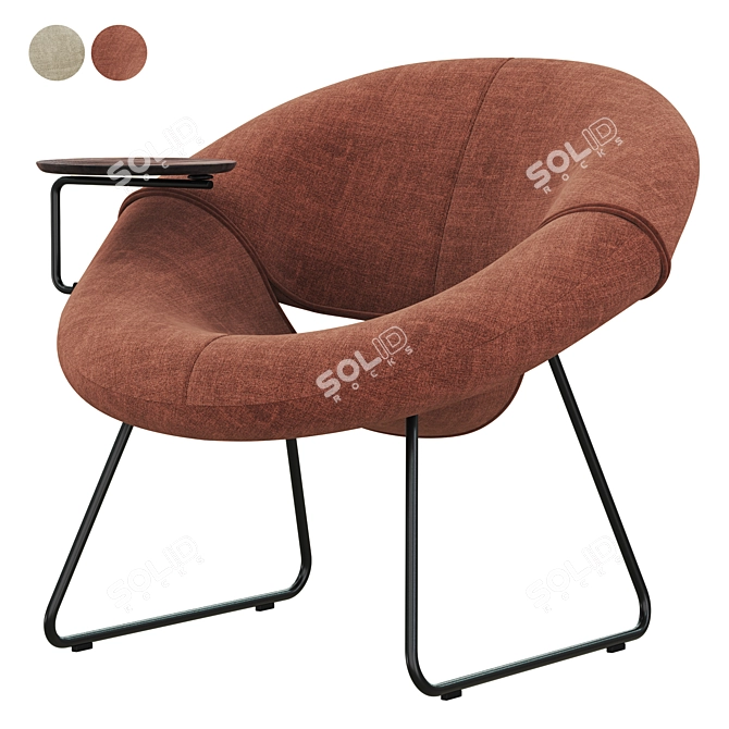 Contemporary LXR18 Armchairs 3D model image 1