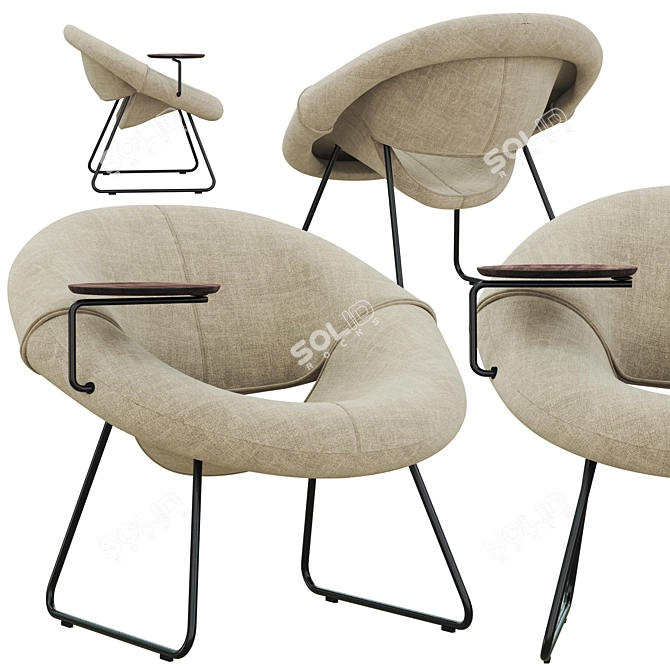 Contemporary LXR18 Armchairs 3D model image 6