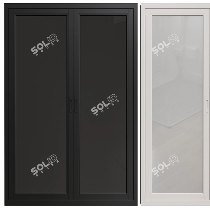 Modern Interior Door 3D model image 1