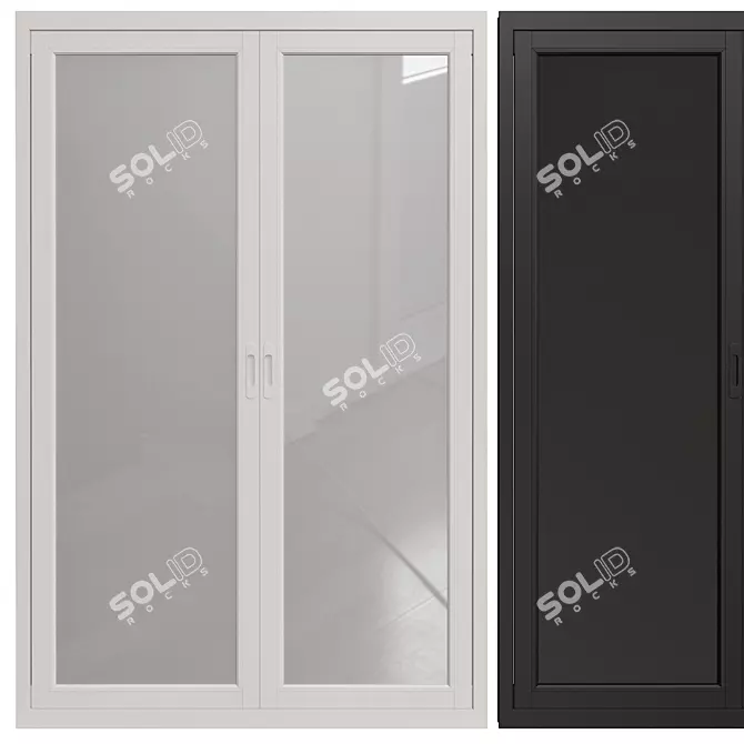 Modern Interior Door 3D model image 2