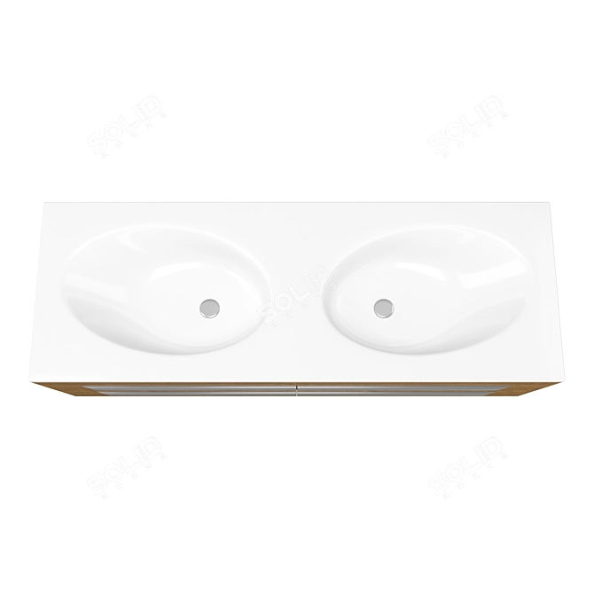 Elegant Sink Cabinet: Malaya OUM 140 3D model image 5