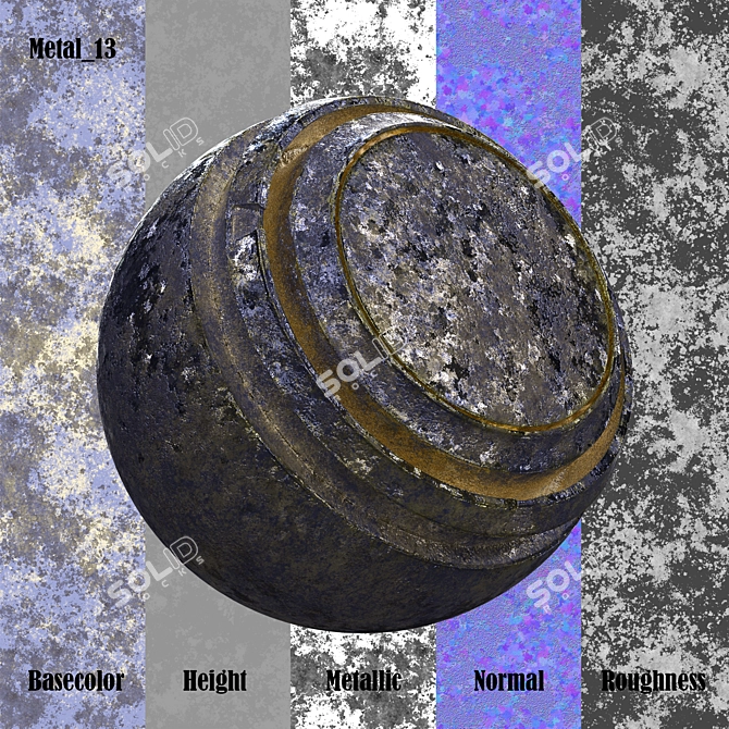 Title: Metallic Texture Pack - 4K PBR 3D model image 2