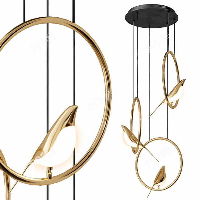 Sleek NOMI Pendant Lamp 3D model image 1