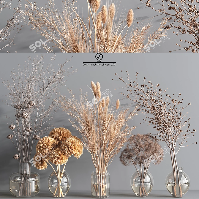 Collaction Plants Bouquet VRay 3D model image 1