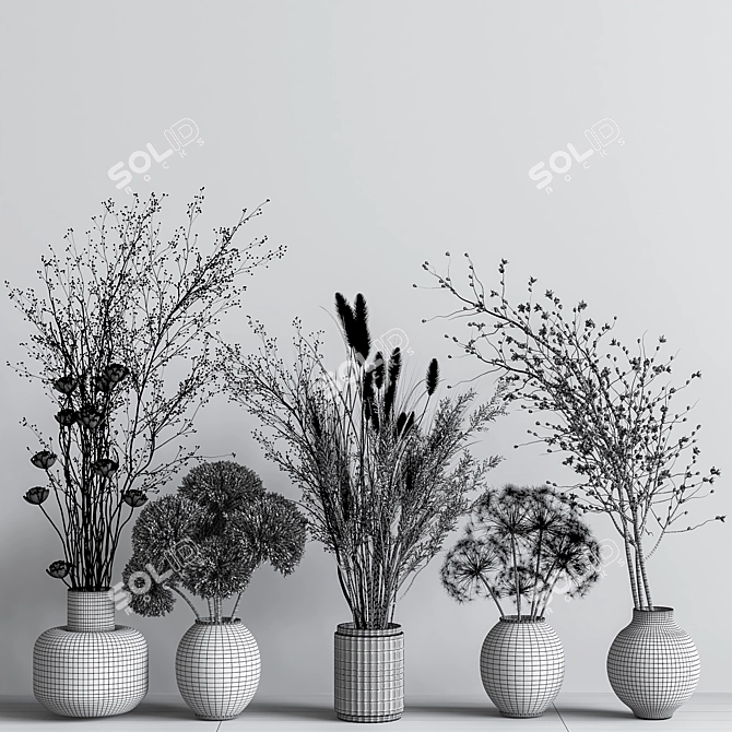 Collaction Plants Bouquet VRay 3D model image 7