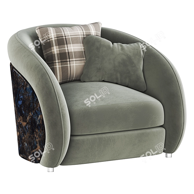 Luxury Bentley Home Beaumont Armchair 3D model image 1