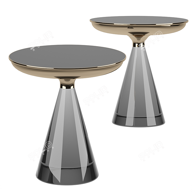 Elegant Murano Glass Coffee Table 3D model image 1