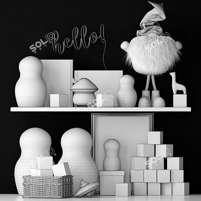 Nursery Toy Set: Delightful Decorative Collection 3D model image 6