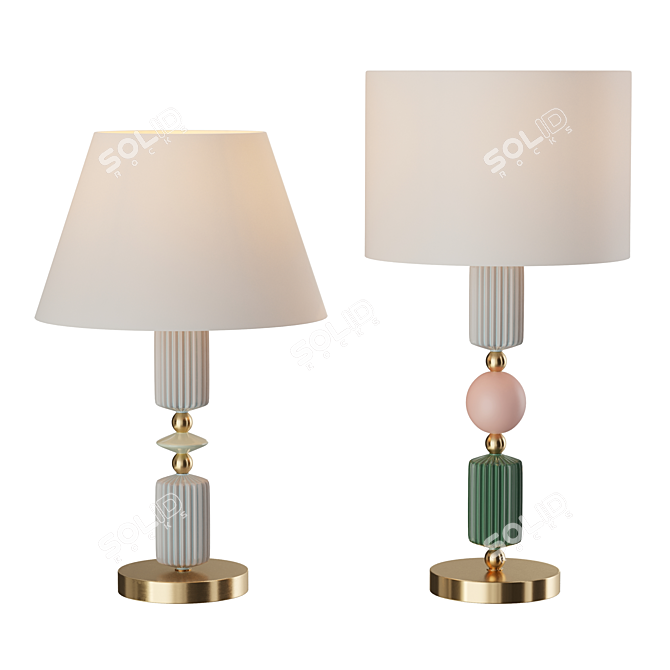 Title: Iris Candy Table Lamp: Sleek and Stylish Illumination 3D model image 1