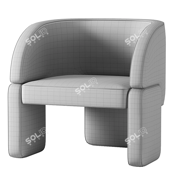 Lazybones Lounge Chair: Ultimate Comfort in Minimal Design 3D model image 6