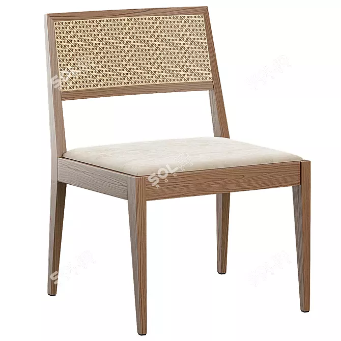 Chandigarh Chic Chair 3D model image 1