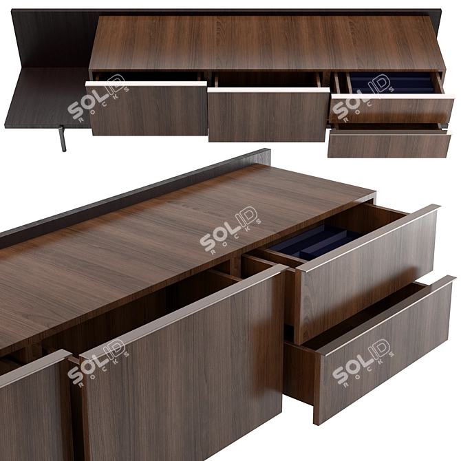 Modern Minimalist Bookcase: Minotti Superquadra 2021 3D model image 2