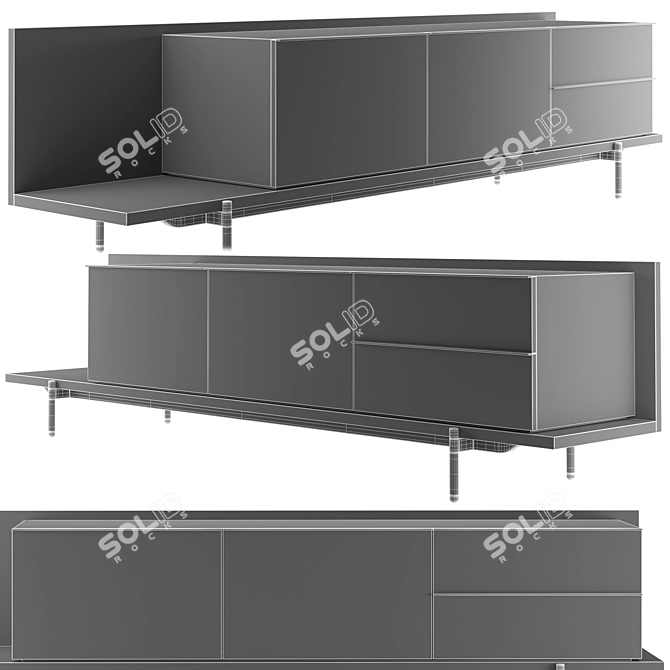 Modern Minimalist Bookcase: Minotti Superquadra 2021 3D model image 4