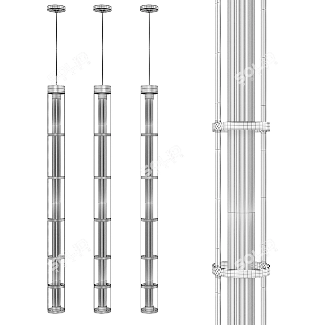 Modern Millimeter Design Lamp 3D model image 2