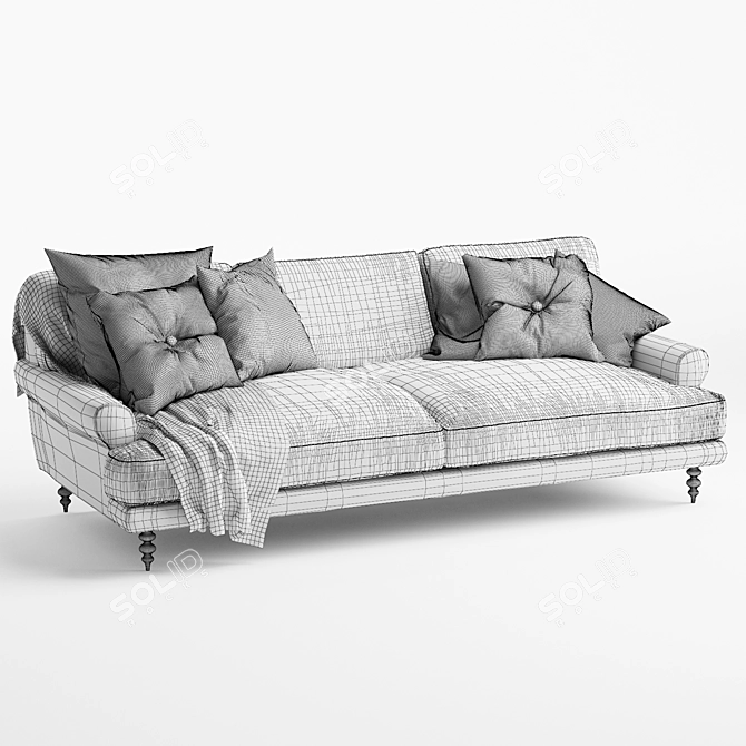 Luxury Maxwell U-Sectional Sofa 3D model image 7