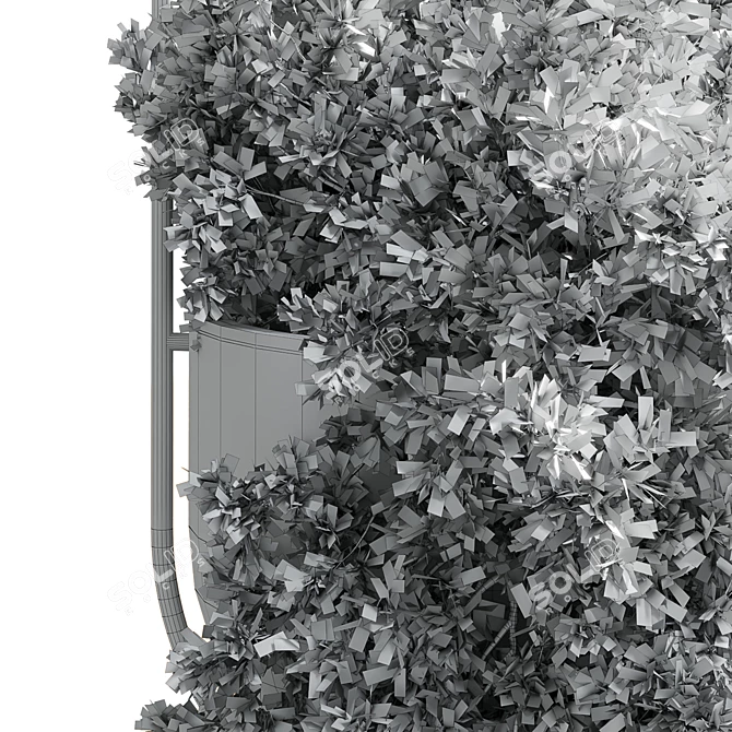 Elegant Metal Hanging Pot for Indoor Plants 3D model image 4