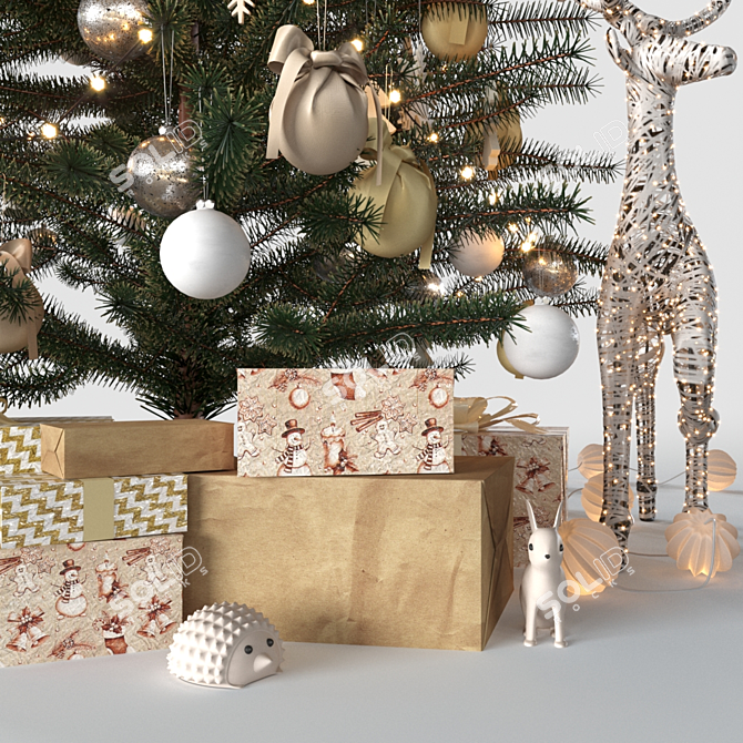 Title: Magical Christmas Tree Decoration 3D model image 2
