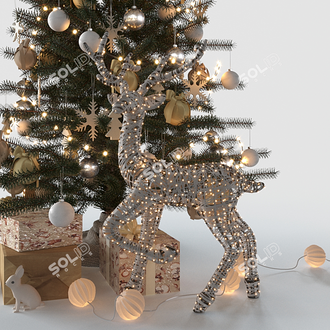 Title: Magical Christmas Tree Decoration 3D model image 3