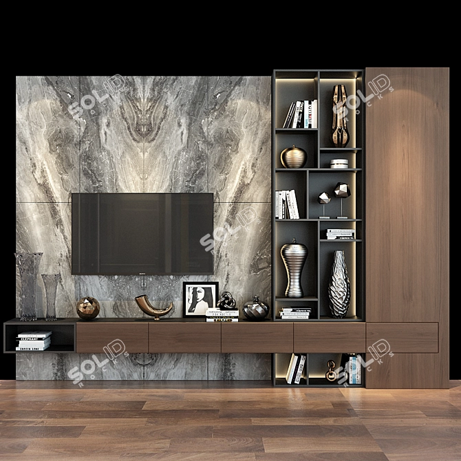  Modern TV Wall Set | 68 3D model image 1