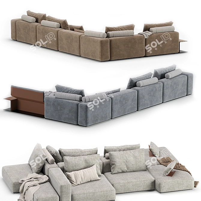 Modern Westside Sofa by Poliform 3D model image 5