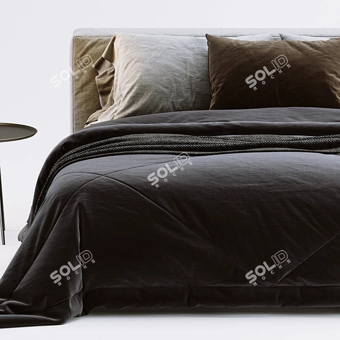 Sleek Jesse Mark Bed 3D model image 3