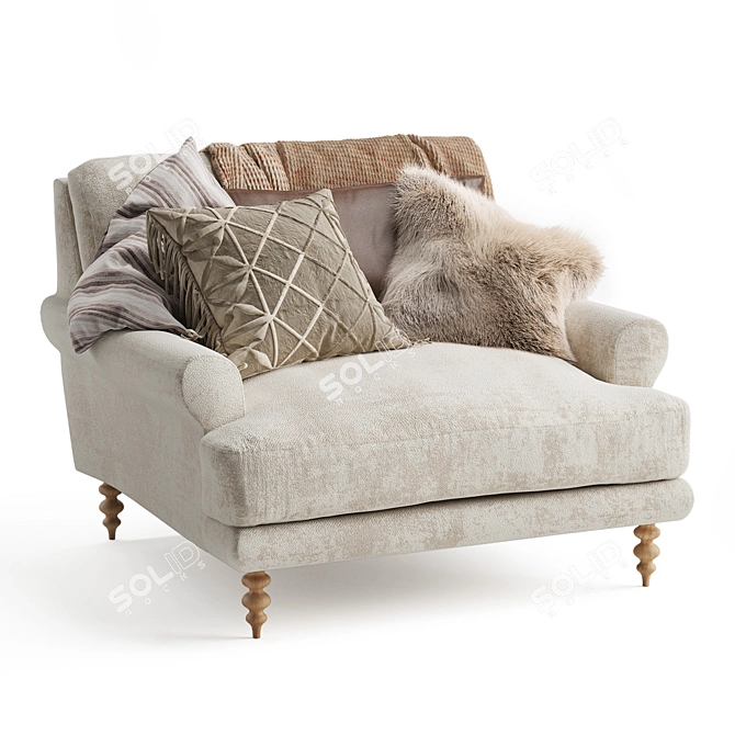Maxwell Luxe Armchair 3D model image 1