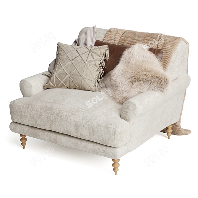 Maxwell Luxe Armchair 3D model image 5