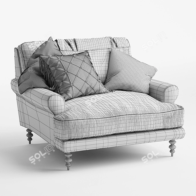 Maxwell Luxe Armchair 3D model image 7