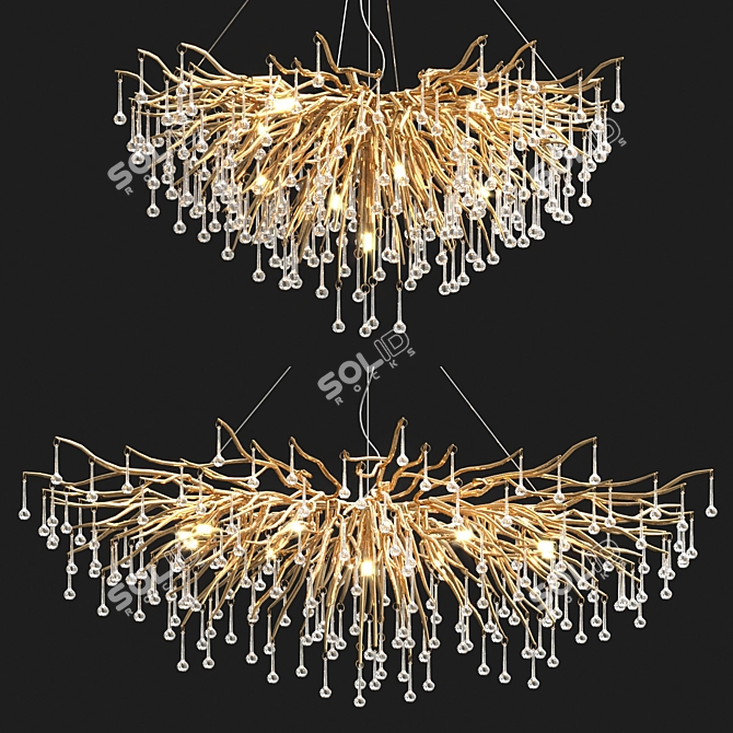 Elegant Marian Chandelier: Captivating Design 3D model image 1