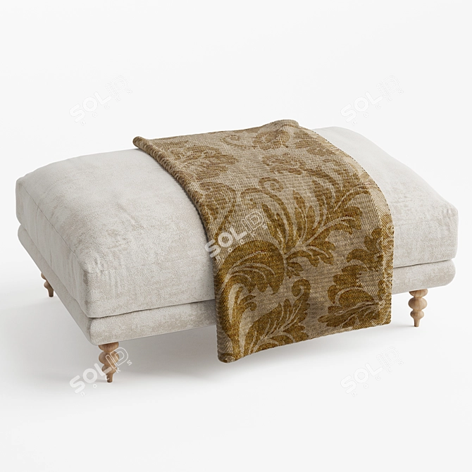 Elegant MAXWELL Ottoman: Perfect for Your Lounge 3D model image 1