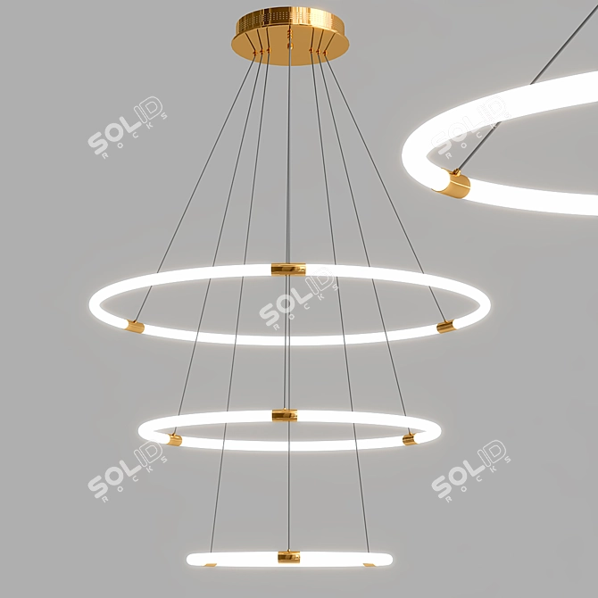 Elegant B273 Chandelier - Ø40/60/80cm 3D model image 4