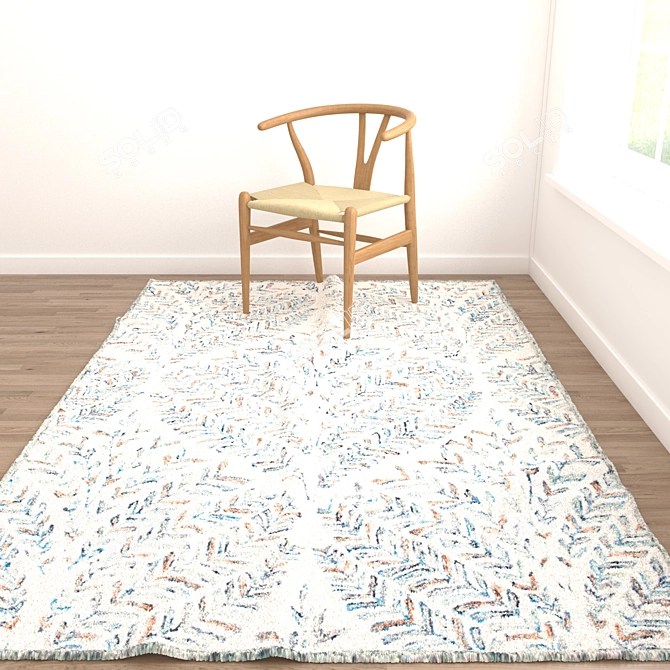 Versatile Set of 8 Rugs 3D model image 5