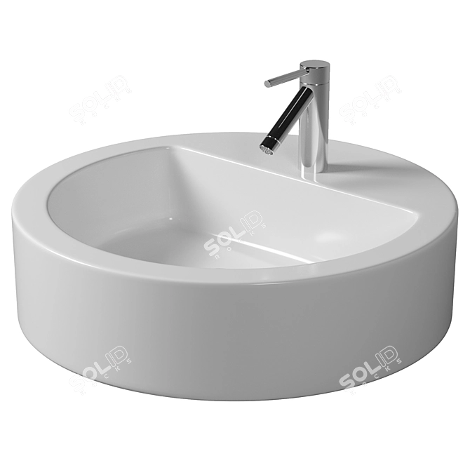 Duravit Stark 1 Washbasin Set 3D model image 1