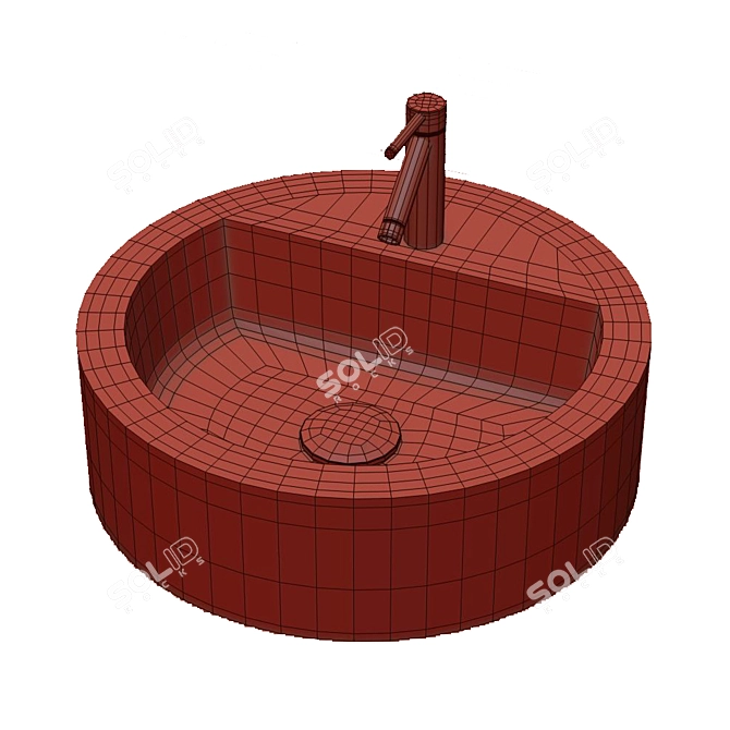 Duravit Stark 1 Washbasin Set 3D model image 3