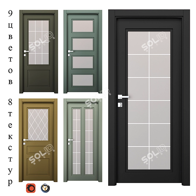 Timeless Elegance: NEO CLASSIC Interior Doors (Holz) 3D model image 1