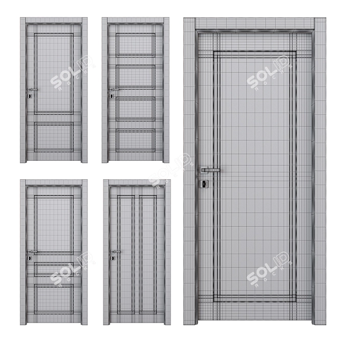 Timeless Elegance: NEO CLASSIC Interior Doors (Holz) 3D model image 3