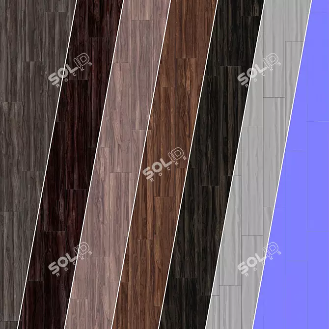 Parquet 4K Chevron 3D model image 4