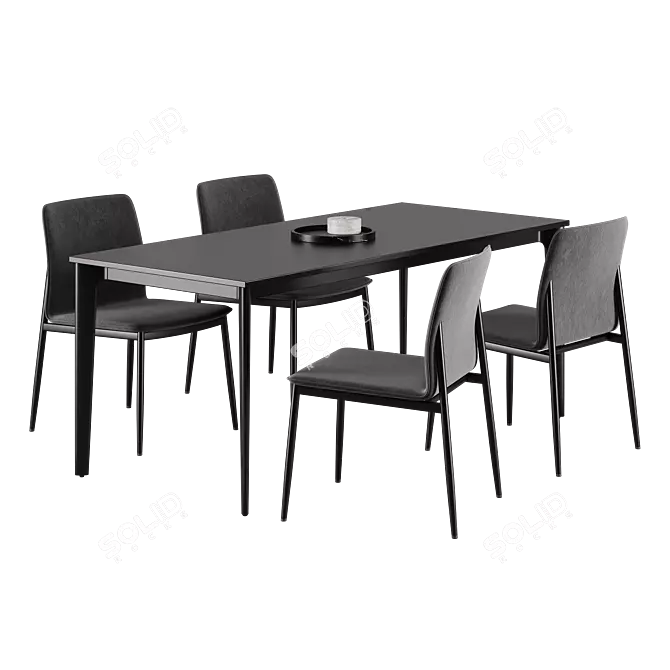 Modern BoConcept Torino Chair & Newport Table Set 3D model image 1