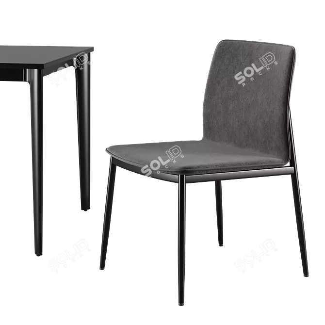 Modern BoConcept Torino Chair & Newport Table Set 3D model image 3